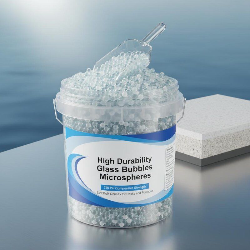 Burbujas de vidrio de alta durabilidad con microsferas de 750 psi de resistencia a la compresión y baja densidad aparente para muelles y pontones