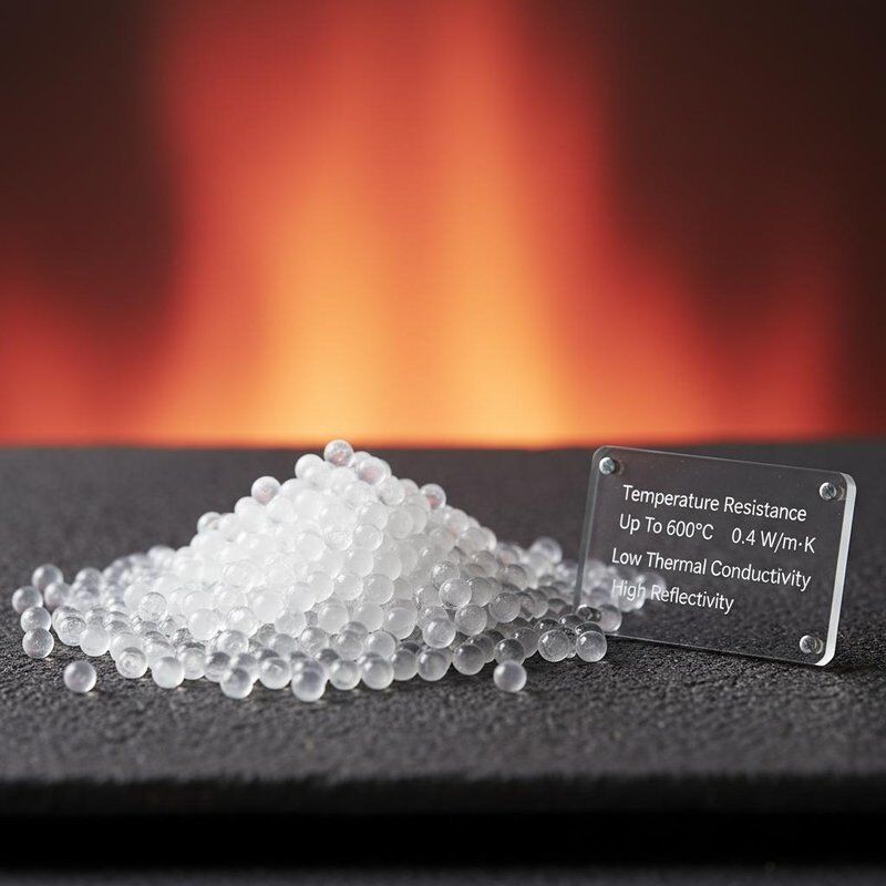 Resistencia a la temperatura hasta 600°C Perlas de vidrio huecas con baja conductividad térmica 0,04 W/m·K y alta reflectividad