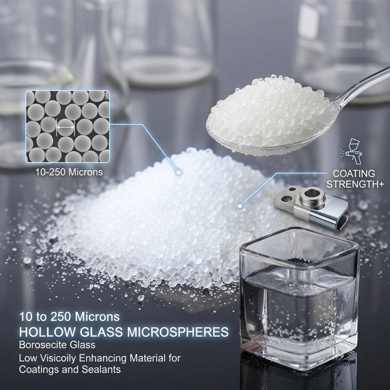 Hollow Glass Bubbles with 0.15 - 0.30 G/cm³ Bulk Density for Lightweight Composites Featuring Low Thermal Conductivity and Chemical Resistance