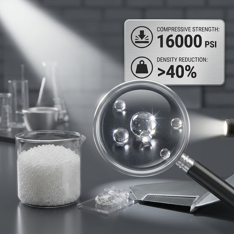 Microsferas de burbujas de vidrio de alta resistencia con resistencia a la compresión de 100 MPa y baja conductividad térmica 0,04 W/m·K para mejorar el rendimiento del material
